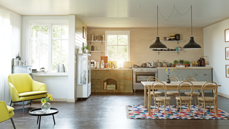 Country kitchen boasting most features of the style