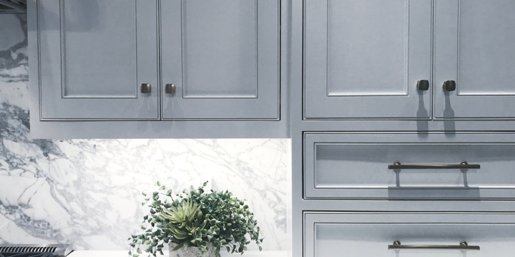 Grey maple cabinets