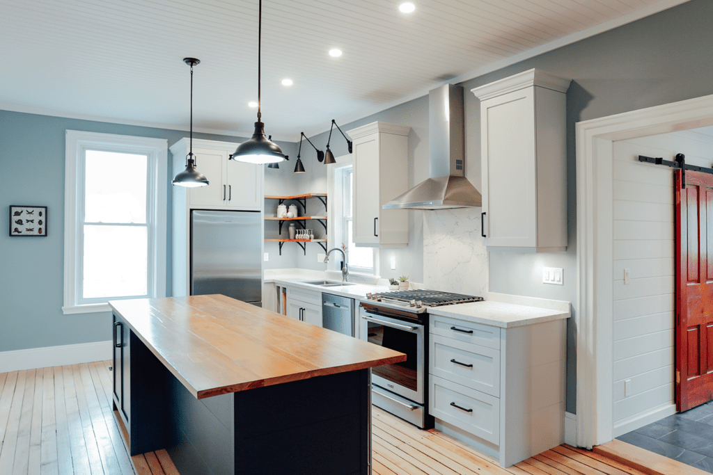 one wall or small kitchen triangle layout