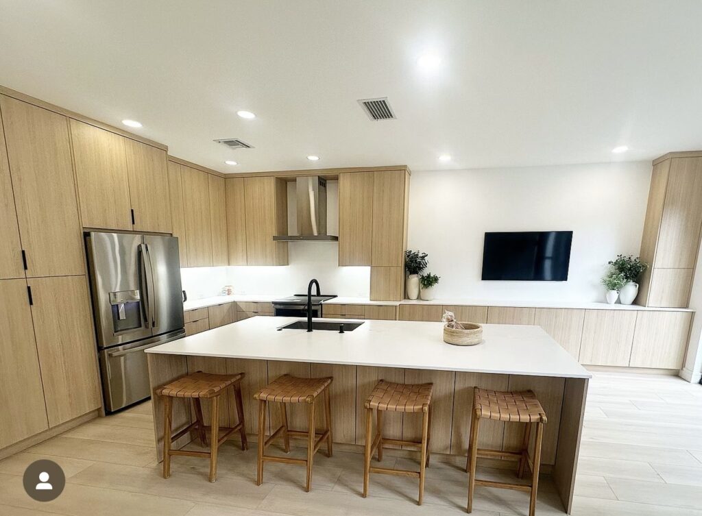 white oak tfl cabinets
