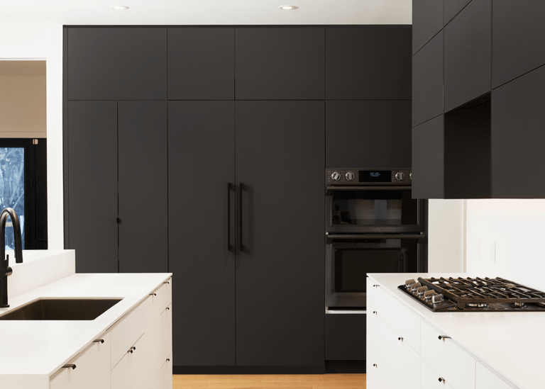 black tfl cabinets for kitchen