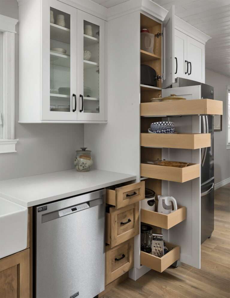 custom kitchen cabinet pull outs