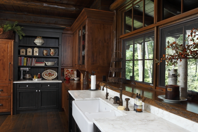 cozy rustic kitchen cabinets