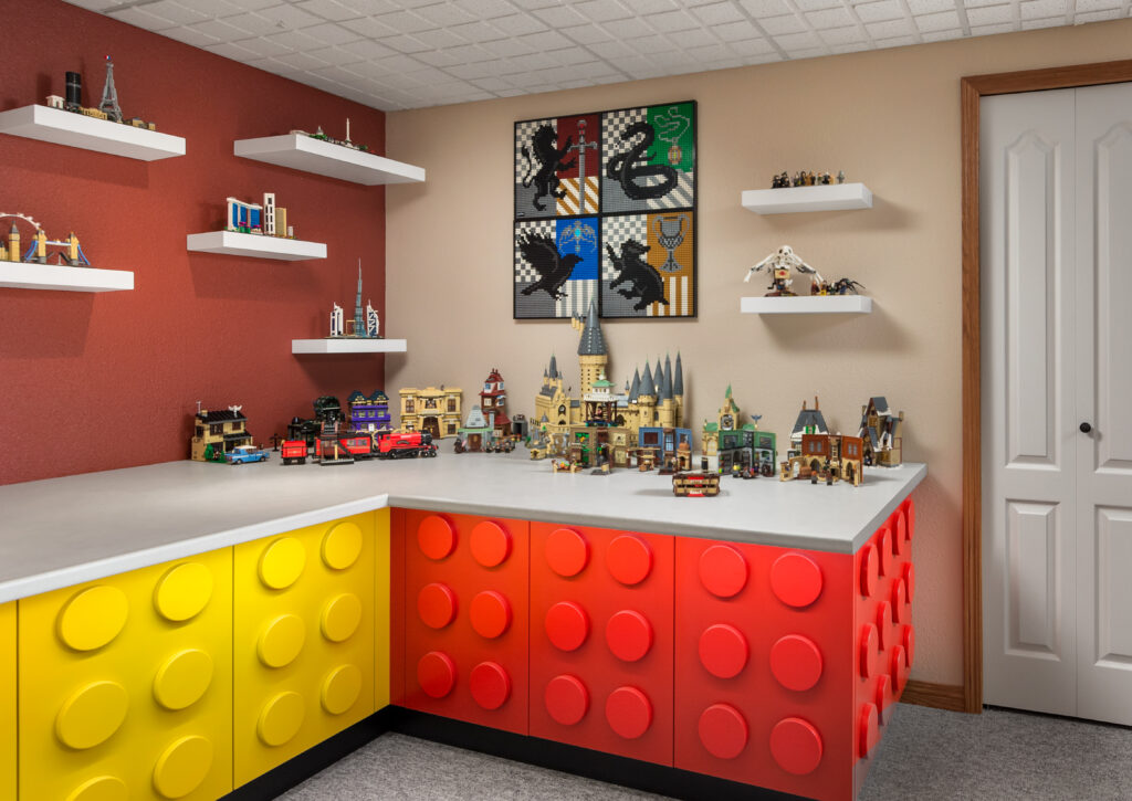 red lego cabinet