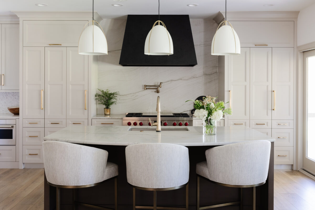 A Kitchen With Black Range Hood? We Love This Trend! - Black Kitchen Cabinets With Kitchen Range Hood Light Trim