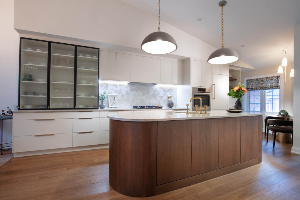 curved kitchen island