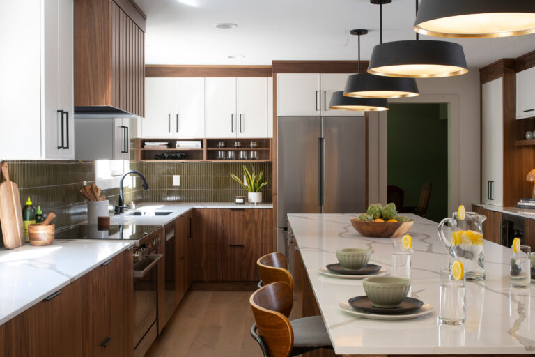 how to style wood cabinets