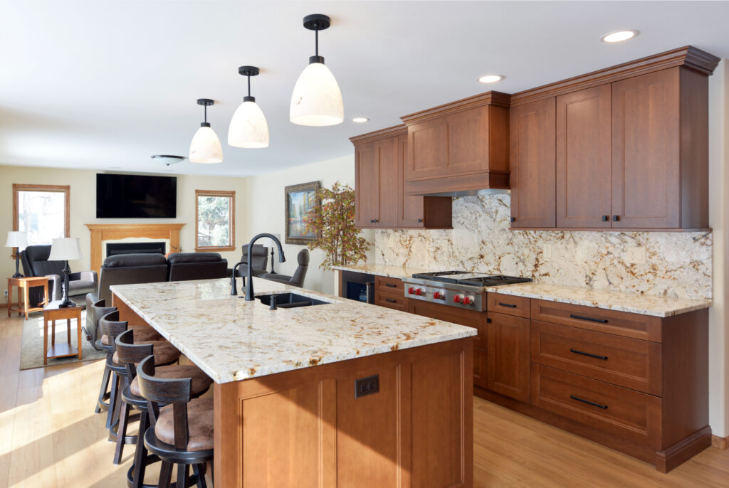 how to style wood cabinets