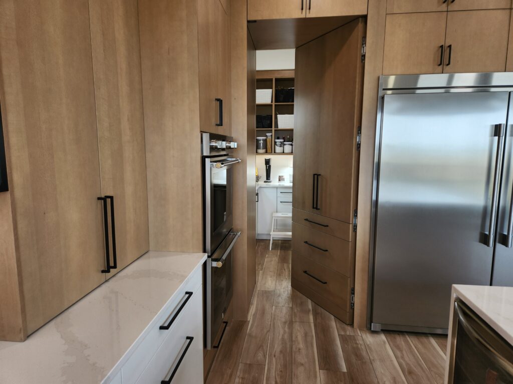 how to style wood cabinets