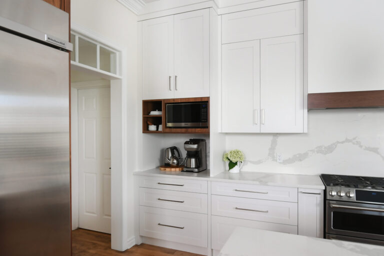 built-in microwave placement