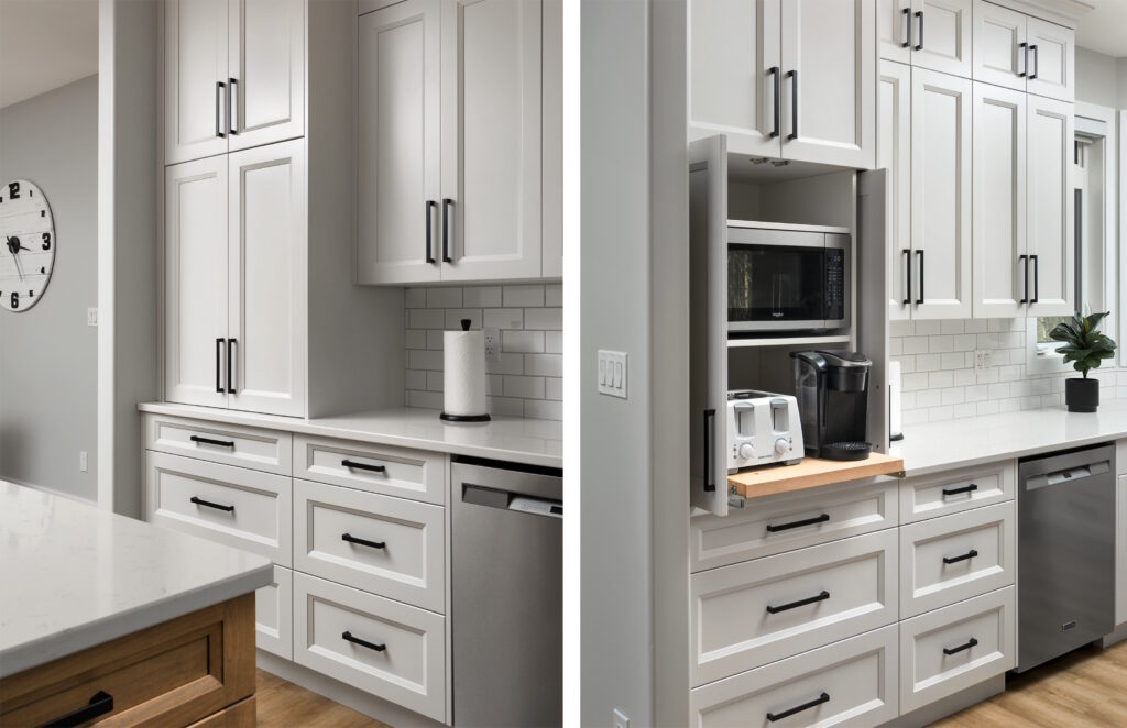 built-in microwave placement