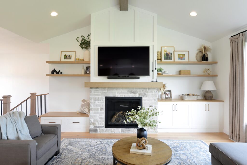 built-in entertainment center