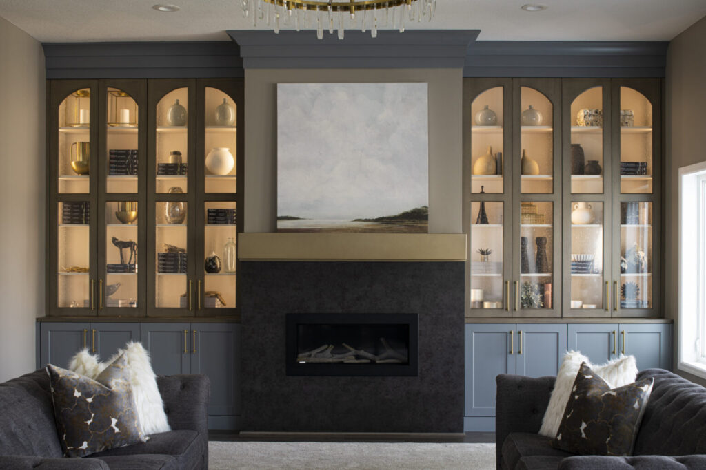 Arched Cabinet with Glass Doors