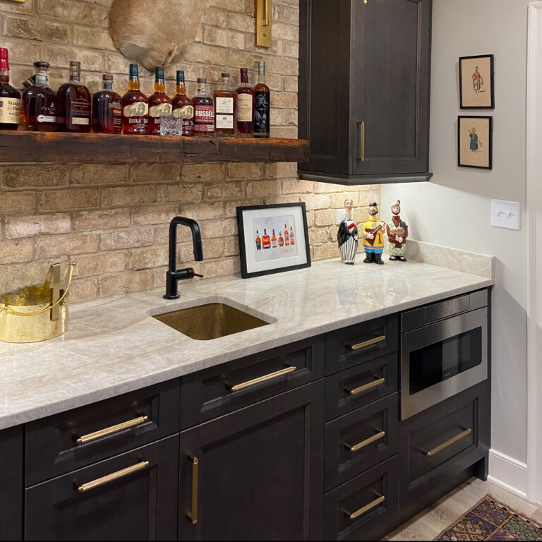 brick backsplash
