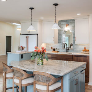 Accessible Mediterranean style kitchen in walnut