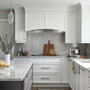 Classical Light Decor Kitchen in White Matte, Poised Taupe colours