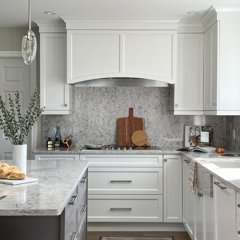 Classical Light Decor Kitchen in White Matte, Poised Taupe colours