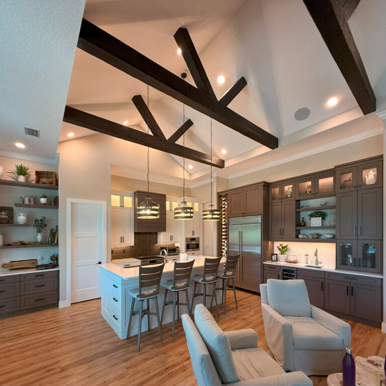 Beautiful Kitchen in White Dove and natural brown colour.