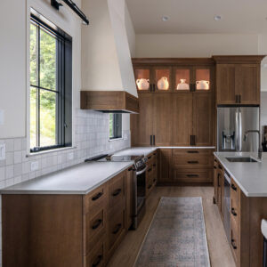 Beautiful kitchen in Oak Loft with a white countertop