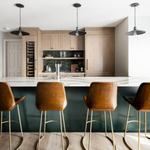 Green and Natural colour Decor kitchen in Clear Alder