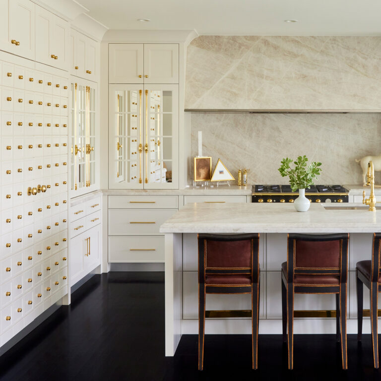 Great white with gold luxury Decor kitchen in HDF