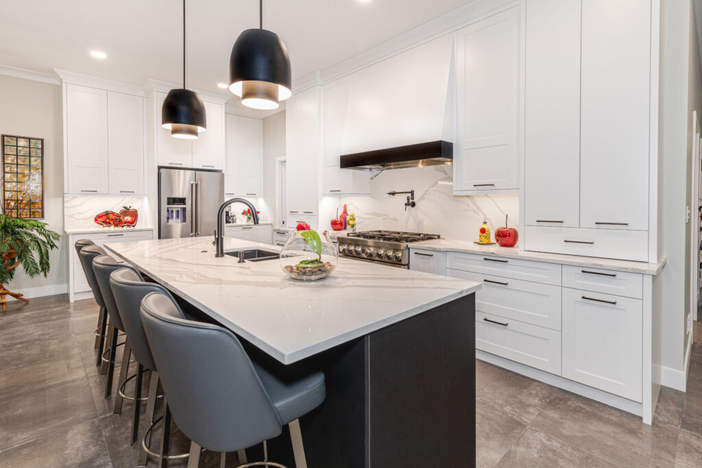 black and white cabinets