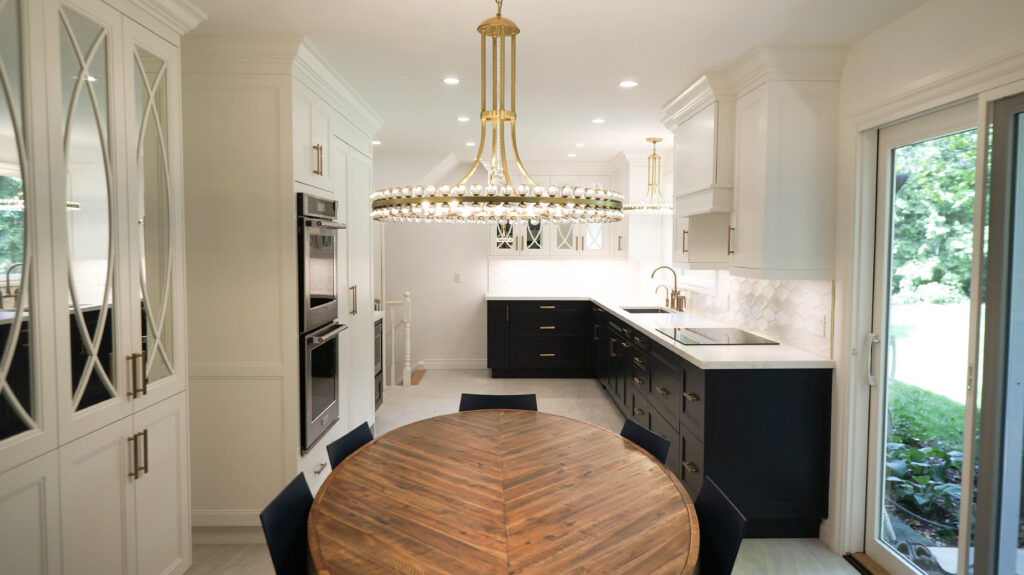 black and white cabinets