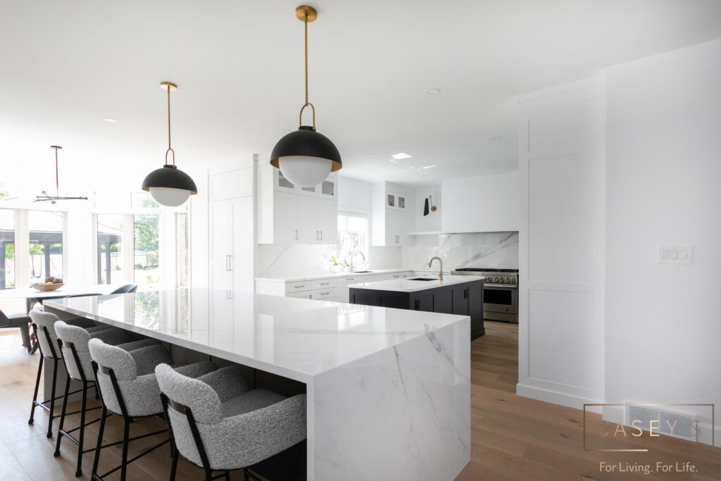 waterfall kitchen island