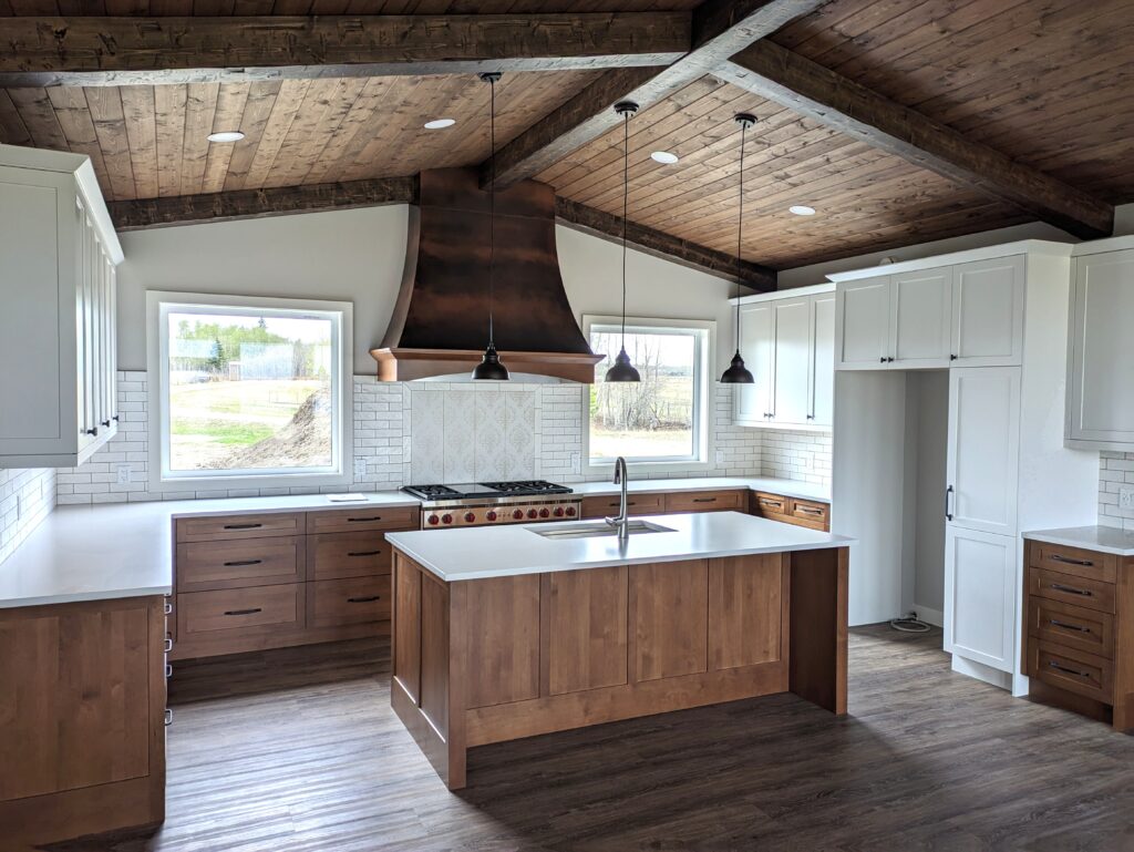 Wood floors in kitchen design idea
