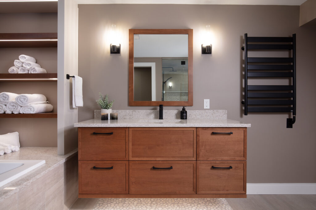 floating bathroom shelves