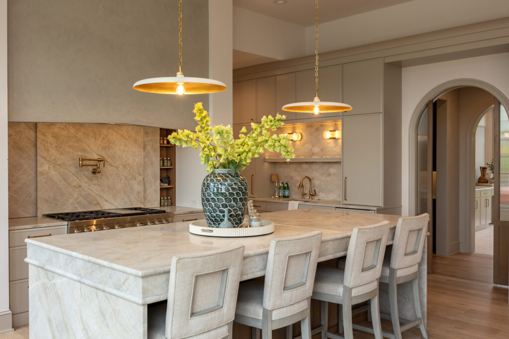 kitchen with archway