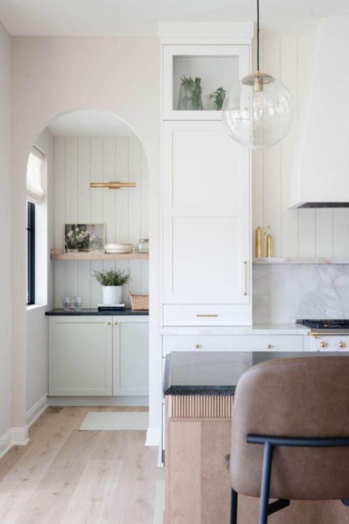 kitchen with archway