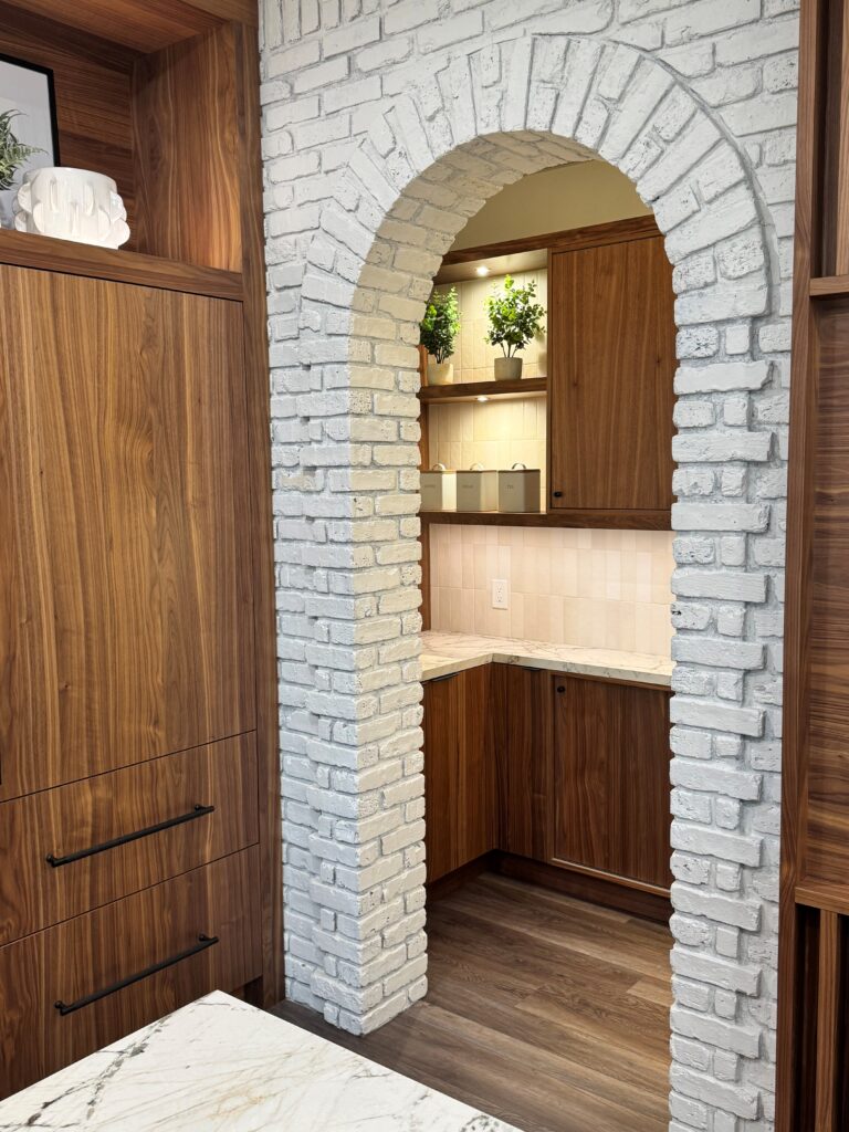 kitchen with archway